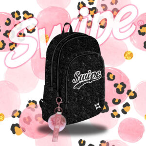 Zaino Teen Swipe Glitter Nero