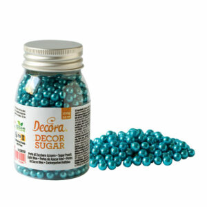 Perle di Zucchero Azzurro Metal 5 mm 100 grammi