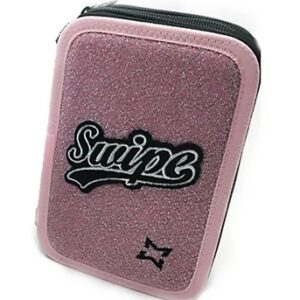 Astuccio 3 Zip Swipe Glitter Rosa