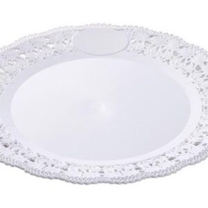 Vassoio Trinato – Decorato Bianco diametro 45 cm *