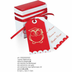 20 Scatole in Cartoncino Laurea con Talloncino B: 5 cm L: 5 cm H: 3 cm *