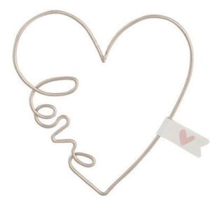 Cuore Metallo Champagne Love diametro 10 cm *