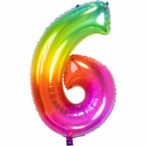 Palloncino Mylar 86 cm Yummy Gummy Rainbow numero 6 *