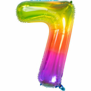 Palloncino Mylar 86 cm Yummy Gummy Rainbow numero 7 *