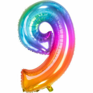 Palloncino Mylar 86 cm Yummy Gummy Rainbow numero 9 *