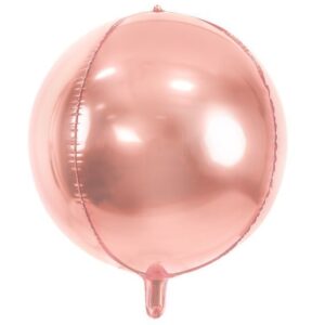 Palloncino Mylar Sfera 16” 40 cm Rosa Gold *