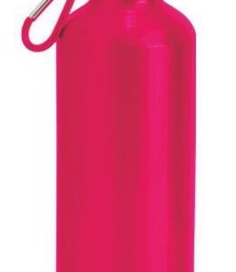 Borraccia in Alluminio 500 ml con moschettone Fucsia*