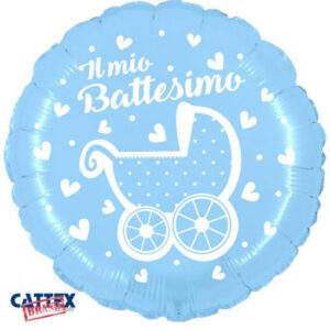 Palloncino Mylar 18” 45 cm Il Mio Battesimo Celeste *