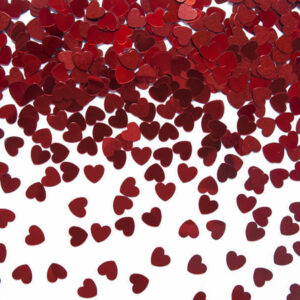 Confetti da tavolo a forma di Cuore rosso 30 gr