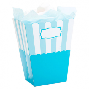 Party Box 8,5x10x19 cm Righe Azzurro 2 pz