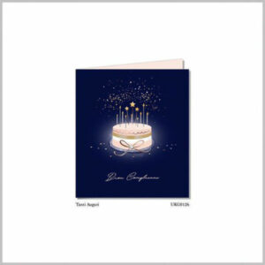 Biglietto Augurale Sweet Time quadrato Torta e candele *