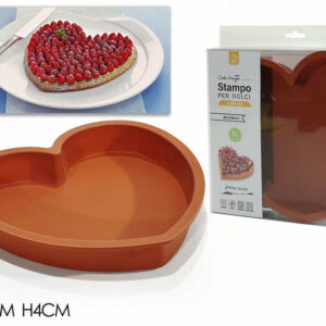 Stampo in Silicone a forma di Cuore diametro 26 cm altezza 4 cm*