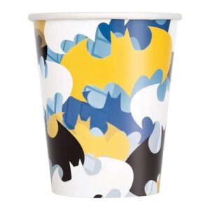 Bicchieri in carta 266 ml Batman conf da 8 pz