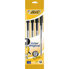 4 Penne Bic Cristal Original nero *