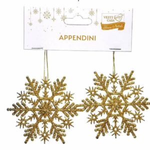 Set 2 Appentini Fiocco di Neve Oro *