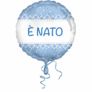 Palloncino Mylar 18” 45 cm E’ Nato stelle azzurro *