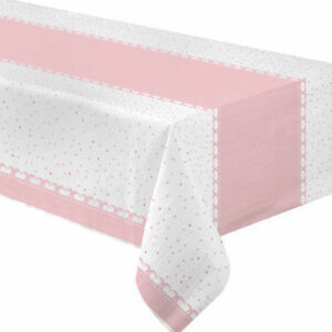 Tovaglia carta 120×180 cm Baby Cuori Rosa *