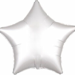 Palloncino Mylar 17″ 42 cm Stella Satinato Bianco