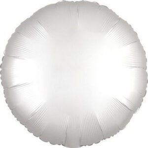 Palloncino Mylar 17″ 42 cm Tondo Satinato Bianco