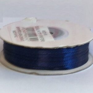 Rotolo Nastro Doppio Raso Blu Notte 3 mm 50 mt *