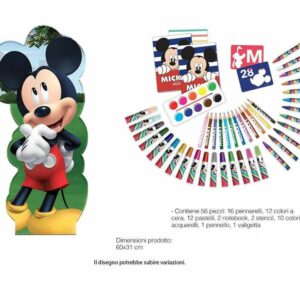 Maxi Set Sagomato Mickey Mouse con colori e accessori *