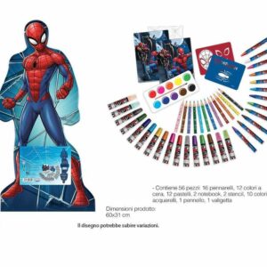 Maxi Set Sagomato Spiderman con colori e accessori *