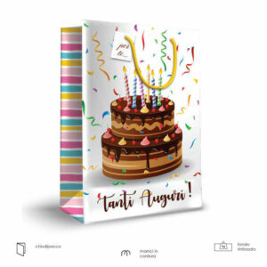 Busta Tanti Auguri Party Cake 26,5×13,5×33 cm *