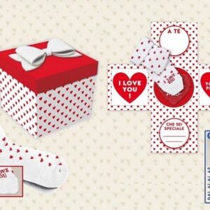 Skatush Box Biglietto San Valentino con calze grandi *