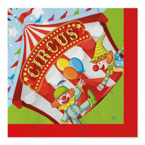 Tovaglioli 33×33 cm Circus Party 20 pezzi *