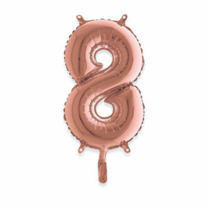 Palloncino Mylar 36 cm Rosa Gold numero 8