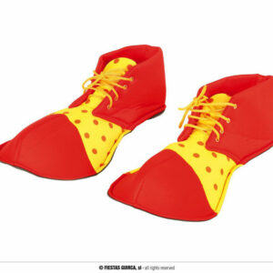 SCARPE PAGLIACCIO ROSSO/GIALLO 36 CM*