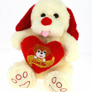 Peluche Cane 55 cm con cuore *