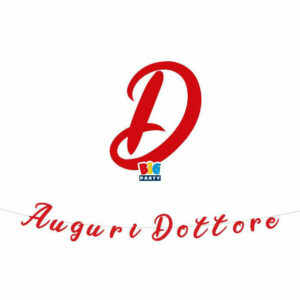 Festone Scritta Italic Auguri Dottore 300 cm *