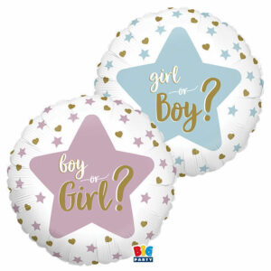 Palloncino mylar 45 cm Gender Reveal Stars *