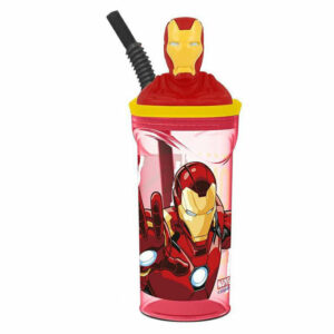 Iron Man Bicchiere con cannuccia *