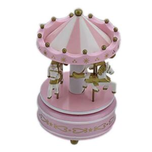 Carillon Giostra 18 cm Bianca e Rosa *