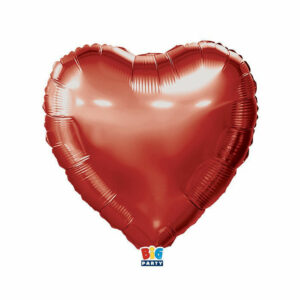 Palloncino Mylar Cuore Rosso Metal 45 cm *