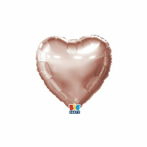 Palloncini Mylar Cuore 9” 25 cm Rosa Gold Metal 5 pezzi *