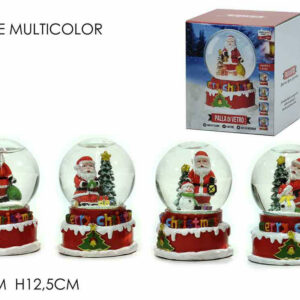 Palla di Vetro con Babbo Natale 12 cm *