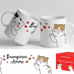 Tazza Buongiorno Amore gattini *