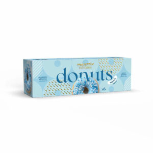 Donuts al gusto Vaniglia con glassa Celeste 6 pz