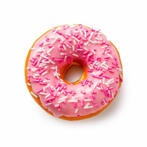 Donuts al gusto Fragola con glassa Rosa 6 pz