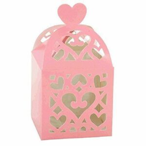 Scatola Porta Confetti Lanterna Rosa 50 Pz