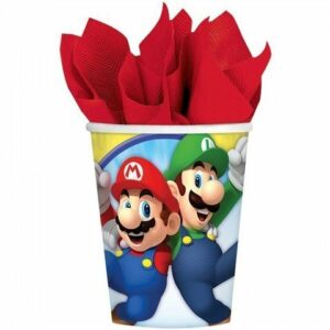 Bicchieri in Carta 266 ml Super Mario 8 pz