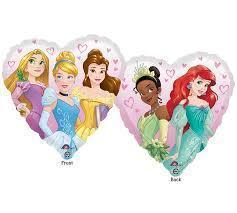 Palloncino Mylar Principesse Disney forma Cuore 43 cm