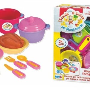 Playset Fornello Scuola di Cucina per Piccoli Cuochi 24 pz *