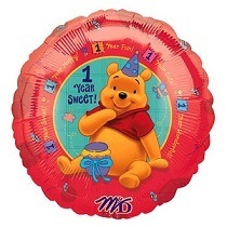 Palloncino Mylar 18” Winnie The Pooh Primo Compleanno 45 cm