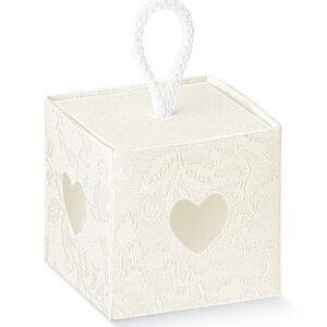 Scatolina Harmony Bianca 5x5x5 cm 10 Pz *