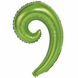 PALLONCINO MYLAR KURLY WAVE 43×26,5 cm VERDE *