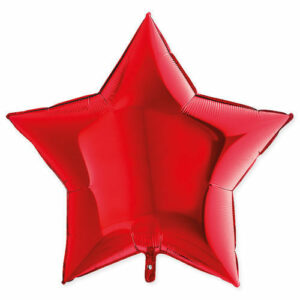 Palloncino Super Shape 36″ 90 cm Stella Rosso Metal*